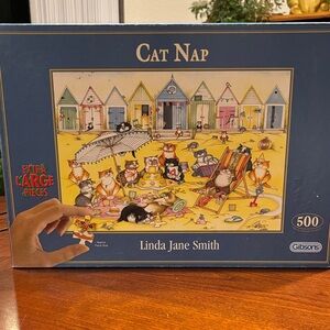 Gibson’s “Cat Nap” 500 piece jigsaw puzzle by Linda Jane Smith